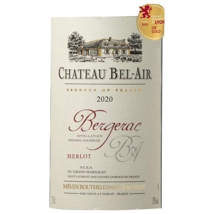 Château Bel-Air 2020 Bergerac - Vino tinto del suroeste 1