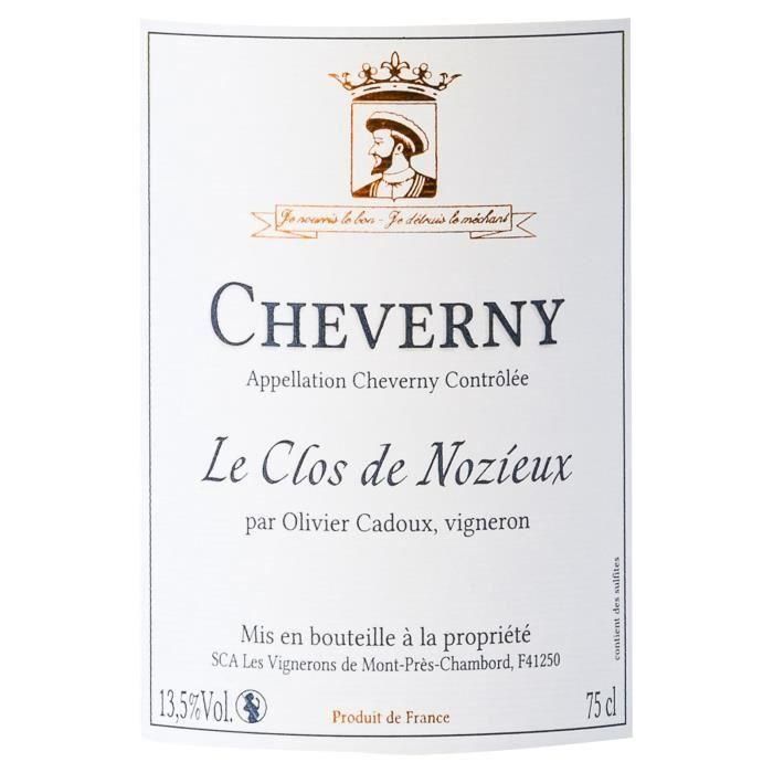 Domaine O.Cadoux Le Clos de Nozieux 2020 CHEVERNY - Vino blanco de Loira 1