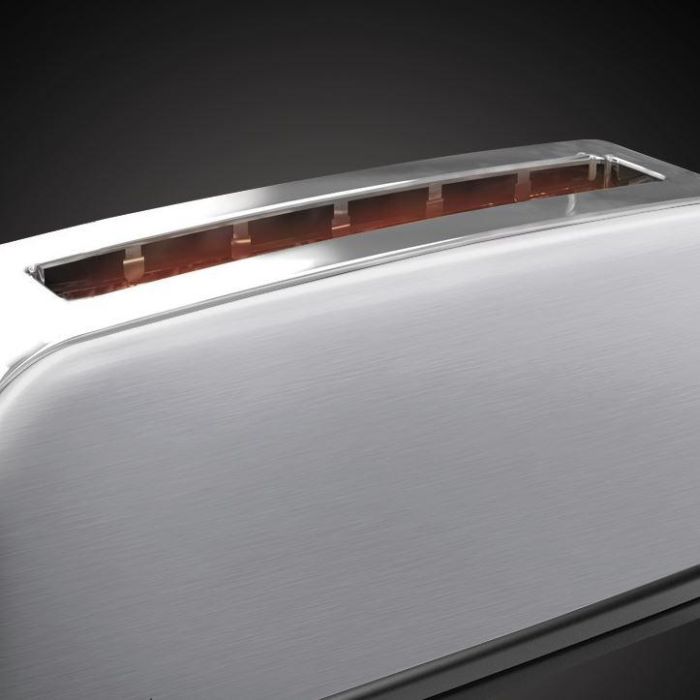 Russell Hobbs 21396-56 Tostador Ranura Alargada Oxford con Regulador de Tueste, Extraelevación y Función para Pan Congelado, Bandeja Recogemigas Extraíble 5