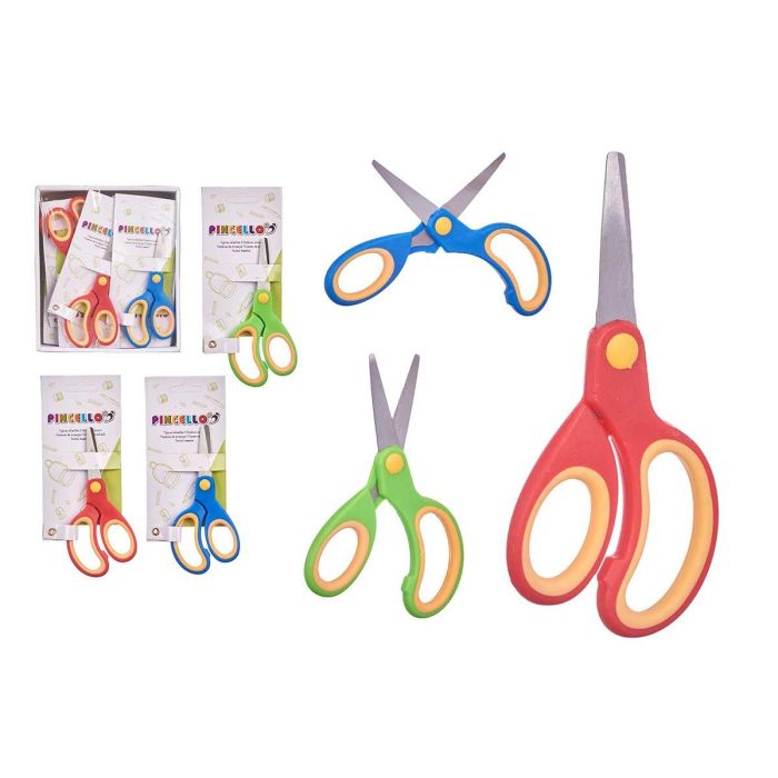 Tijera Infantil Pincello 6x13x1cm - Azul, Rojo, Verde - Plástico y Acero (48 Unidades) Tijera Infantil Pincello 6x13x1cm - Azul, Rojo, Verde - Plástico y Acero (48 Unidades)
