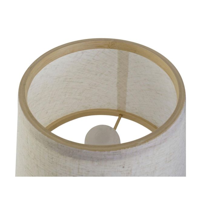 DKD Home Decor Lámpara Sobremesa Urban Bambú y Poliéster Marrón Natural 24x24x37 cm E27 50W 4