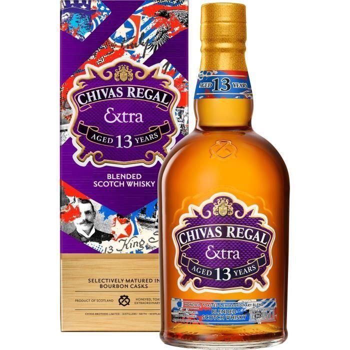 Chivas Regal - 13 años - Whisky Escocés con acabado Bourbon - 40,0% Vol. - 70cl