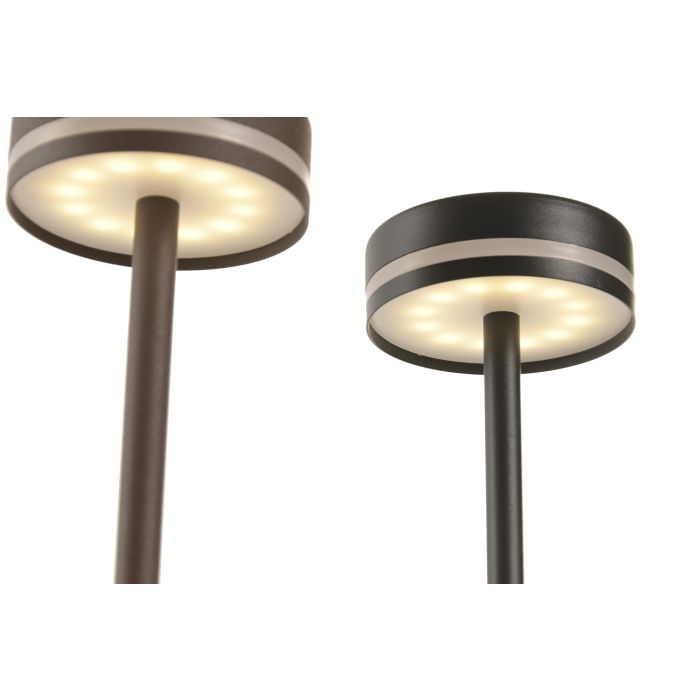 DKD Home Decor Lampara Tactil Marron Oscuro Negro 8 x 31 x 8 cm (6 Unidades)