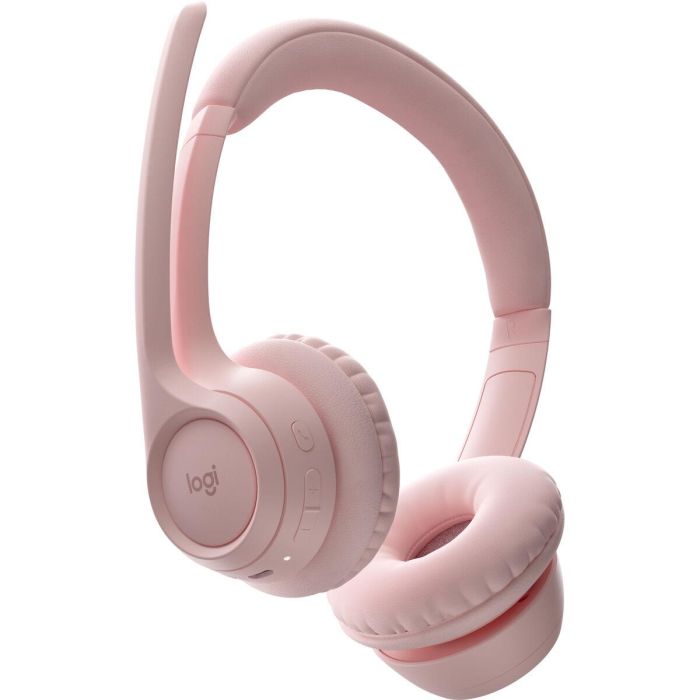 Auriculares inalámbricos Bluetooth para PC Logitech Zone 300 con micrófono con cancelación de ruido - Rosa 2