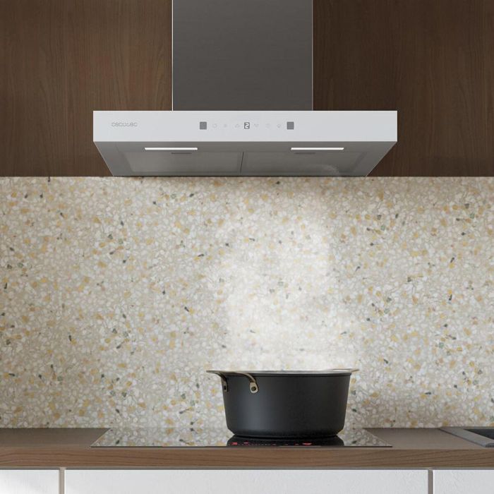 Cecotec Bolero Flux TT 605500 Campana Extractora T 60cm Cristal Blanco A++ 550m³/h Control Táctil Movimiento Manos 5 Cecotec Bolero Flux TT 605500 Campana Extractora T 60cm Cristal Blanco A++ 550m³/h Control Táctil Movimiento Manos 5