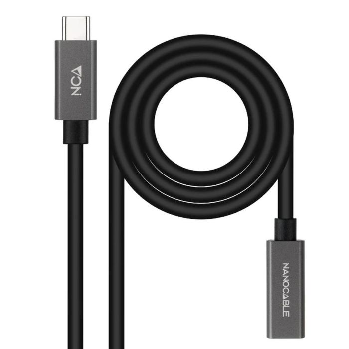 Cable Alargador USB 3.2 Nanocable 10.01.4400/ USB Tipo-C Macho - USB Tipo-C Hembra/ 50cm/ Negro Cable Alargador USB 3.2 Nanocable 10.01.4400/ USB Tipo-C Macho - USB Tipo-C Hembra/ 50cm/ Negro