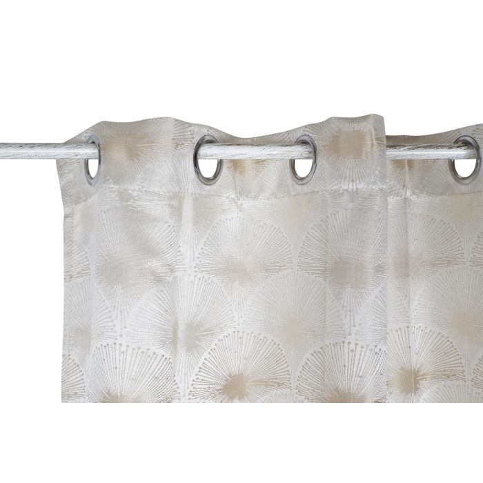 Cortina Tradicional DKD Home Decor Beige 270 x 140 cm (2 Unidades) 2 Cortina Tradicional DKD Home Decor Beige 270 x 140 cm (2 Unidades) 2