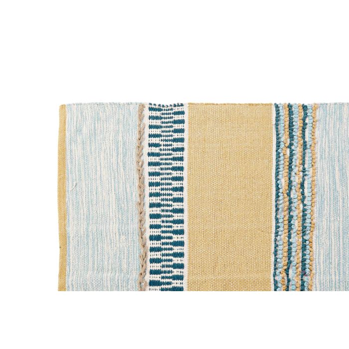 DKD Home Decor Alfombra Moderna de Diseño Multicolor 290x200 cm, Fabricada con Algodón, Yute y Poliéster, 1200 gsm, Pack de 2 Unidades 1