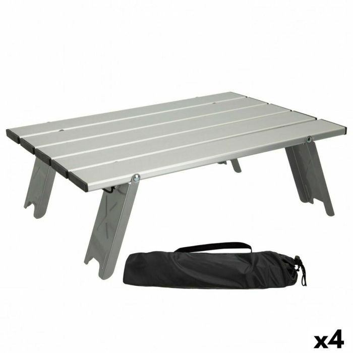 Mesa Plegable Aktive Plateado Aluminio 40 x 13 x 28,5 cm (4 Unidades) Mesa Plegable Aktive Plateado Aluminio 40 x 13 x 28,5 cm (4 Unidades)