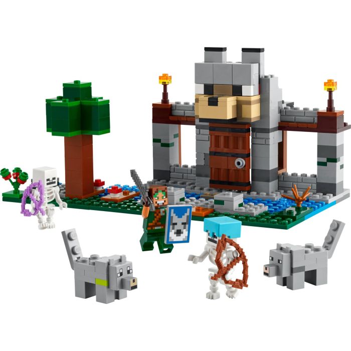 LEGO 21261 Minecraft La Fortaleza-Lobo Juego de Construcción Multicolor 312 Piezas para Niños a partir de 8 Años 1