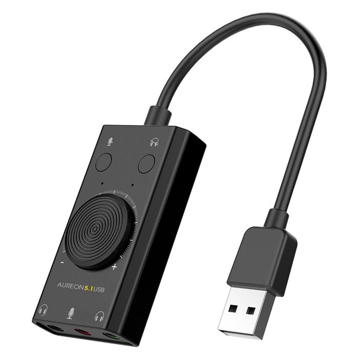 Terratec AUREON 5.1 USB | Tarjeta de Sonido Externa 5.1 Canales para PC, Relación Señal/Ruido 80 dB, Conexión USB, Salida de Línea, Entrada Micrófono 1 Terratec AUREON 5.1 USB | Tarjeta de Sonido Externa 5.1 Canales para PC, Relación Señal/Ruido 80 dB, Conexión USB, Salida de Línea, Entrada Micrófono 1