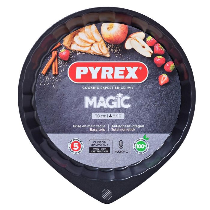 Molde Tarta Plano Acero Magic Pyrex 30 cm 4 Molde Tarta Plano Acero Magic Pyrex 30 cm 4
