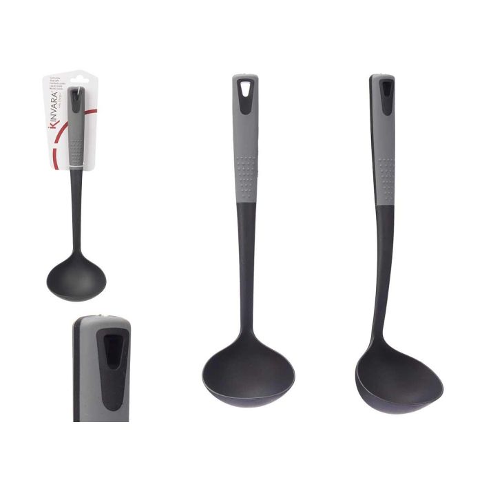 Kinvara Cazo de Cocina de Plástico Gris y Negro 9.5x32.5x9 cm (24 Unidades)