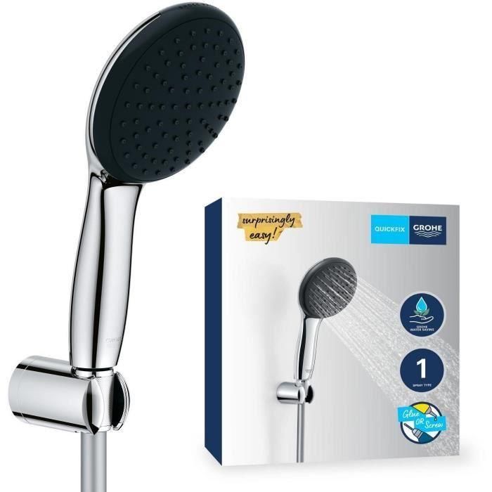 Grohe 27944001 Vitalio Start 110 Set de Ducha - Rociador Lluvia 1 Chorro, Soporte, Flexo 1,75m - Ahorro Agua Grohe 27944001 Vitalio Start 110 Set de Ducha - Rociador Lluvia 1 Chorro, Soporte, Flexo 1,75m - Ahorro Agua