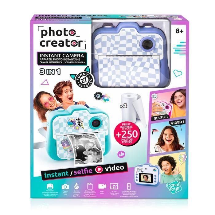 Canal Toys CLK 057/CTCLK057 - Cámara instantánea Creator para niños, impresión instantánea, color azul 3