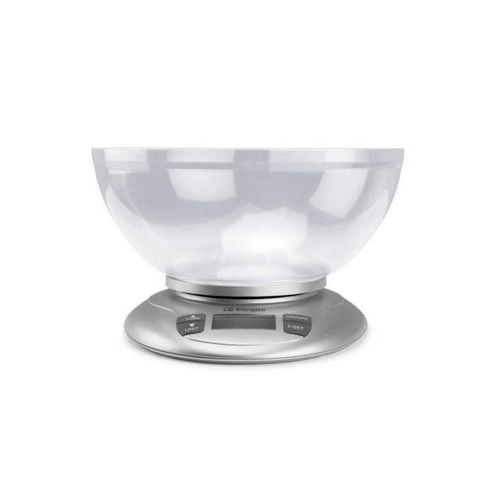 Orbegozo PC 2017 A Báscula de Cocina Electrónica Digital hasta 3.5kg, Función Tara, Bol Transparente, Plata 1 Orbegozo PC 2017 A Báscula de Cocina Electrónica Digital hasta 3.5kg, Función Tara, Bol Transparente, Plata 1