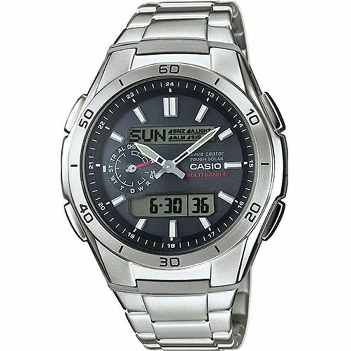 CASIO - Reloj de acero inoxidable - WAVECEPTOR - Gris