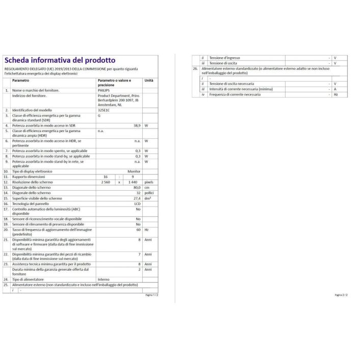 Philips Monitor Profesional Curvo 325E1C 31.5" QHD Negro Ultra Wide-Color AMD FreeSync Flicker-Free LowBlue Mode 47 Philips Monitor Profesional Curvo 325E1C 31.5" QHD Negro Ultra Wide-Color AMD FreeSync Flicker-Free LowBlue Mode 47