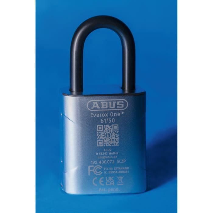 Abus ABU4003318991929 Candado de seguridad inteligente EVEROX One 61/50 mm con Bluetooth 3 Abus ABU4003318991929 Candado de seguridad inteligente EVEROX One 61/50 mm con Bluetooth 3