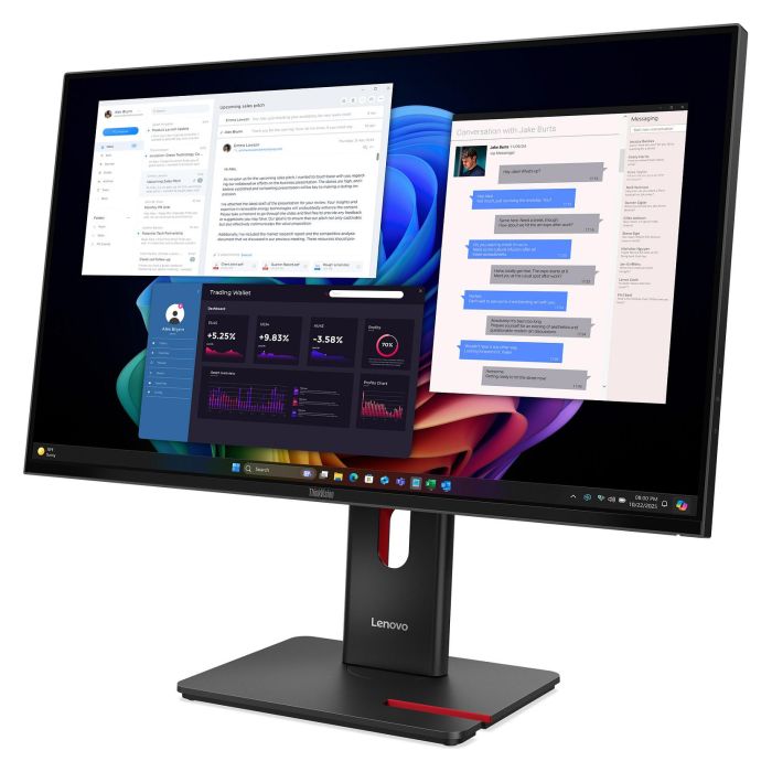 Lenovo Monitor T27UD-40 27" 4K UHD IPS USB-C, HDMI, DP, 100W Power Delivery, Antirreflectante, 6ms, Negro 5