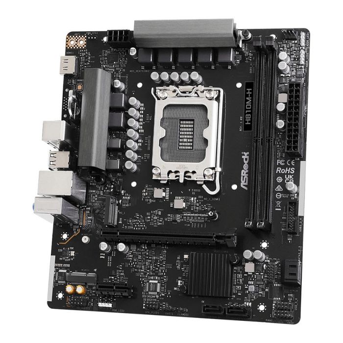 ASRock Placa Base H810M-H, Socket LGA1851, Chipset Intel H810, micro-ATX, DDR5 6400MHz, 2x M.2, PCIe 4.0, HDMI 2.1, para Intel Core Ultra Series 2