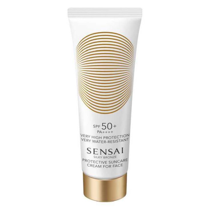 Sensai SILKY BRONZE Protector Solar Facial Anti-Edad SPF50+, Piel Sensible y Resistente al Agua 50 ml