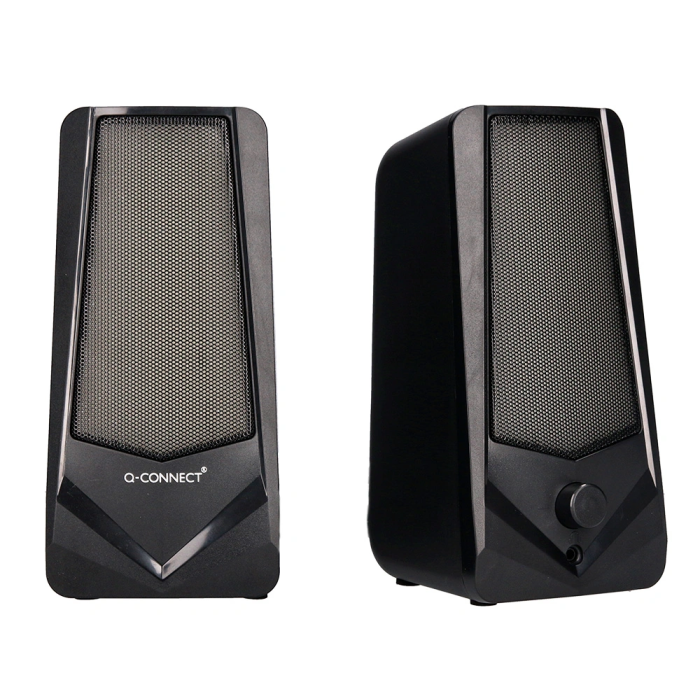 Q-connect Altavoces Bluetooth con Iluminación RGB 2x3W Control de Volumen Color Negro para PC y Consola 1