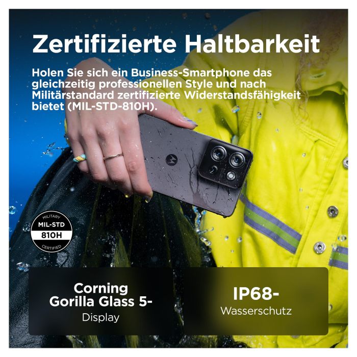 Motorola moto G75 5G Business Edition Smartphone, 6.78" Pantalla 120Hz, 8GB RAM, 128GB, Cámara 50MP, Android 14, Carga Rápida 30W, Resistente Agua/Pólvo IP68, Color Charcoal Gray 4
