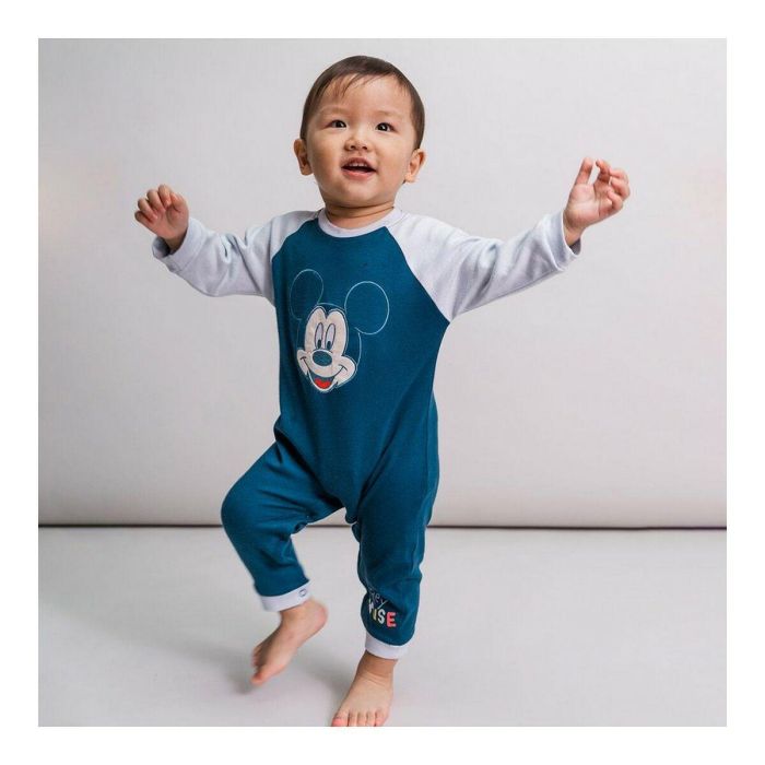 Pelele de Manga Larga para Bebé Mickey Mouse Azul 1