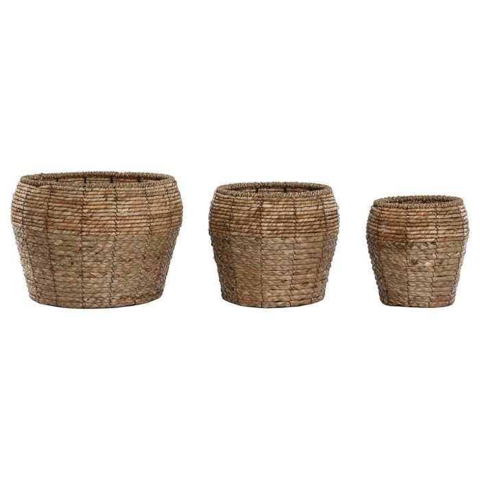 Macetero Tropical DKD Home Decor Natural 32 x 25 x 32 cm Set de 3