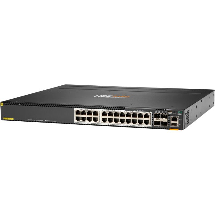 HP Enterprise Aruba 6300M 24SR5 CL6 POE Switch Gestionado L3 Montaje en Rack 1U 24 Puertos RJ-45 Ethernet 4 Puertos SFP+ 1440W PoE 1