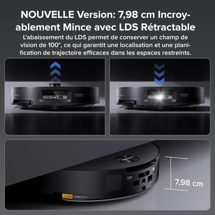 Roborock ROB1742563566143 Robot Aspirador Saros 10 Negro - 22.000 Pa - Antienredos DuoDivide - Diseño ultrafino - Cepillo FlexiArm 2