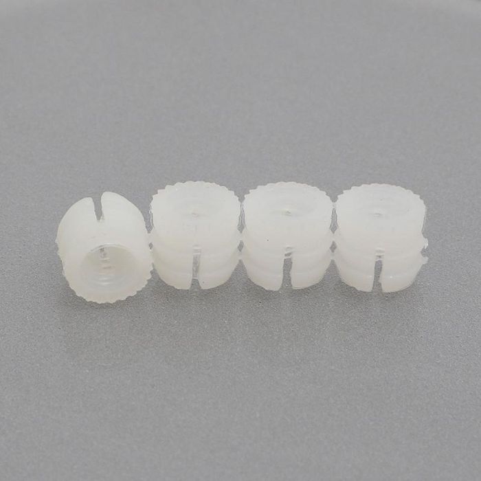 Herrajes Alk COTO-EX TIRAS Tuerca Nylon Expansible M6 para Taladro 10mm, Tiras de 12, Pack 100 Unidades Blanco