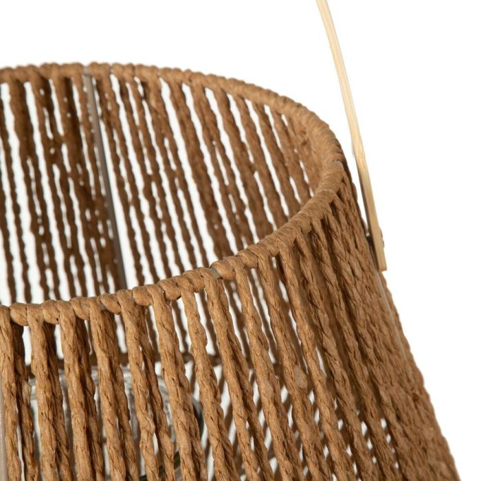 Farol 33 x 33 x 27 cm Portavelas Natural Fibra natural 3 Farol 33 x 33 x 27 cm Portavelas Natural Fibra natural 3
