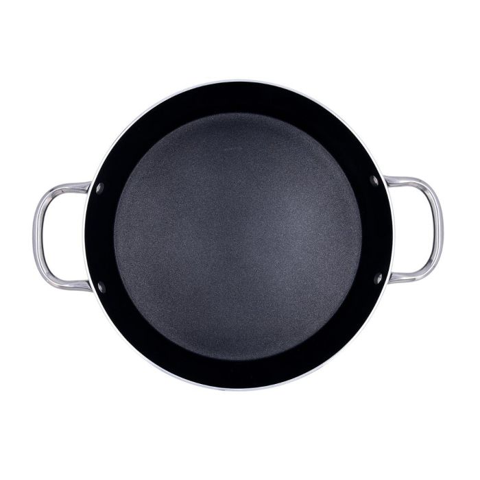 Quid Tartera Arrocera Naturalia Aluminio Prensado Verde 28x5 cm con Asas de Acero 1