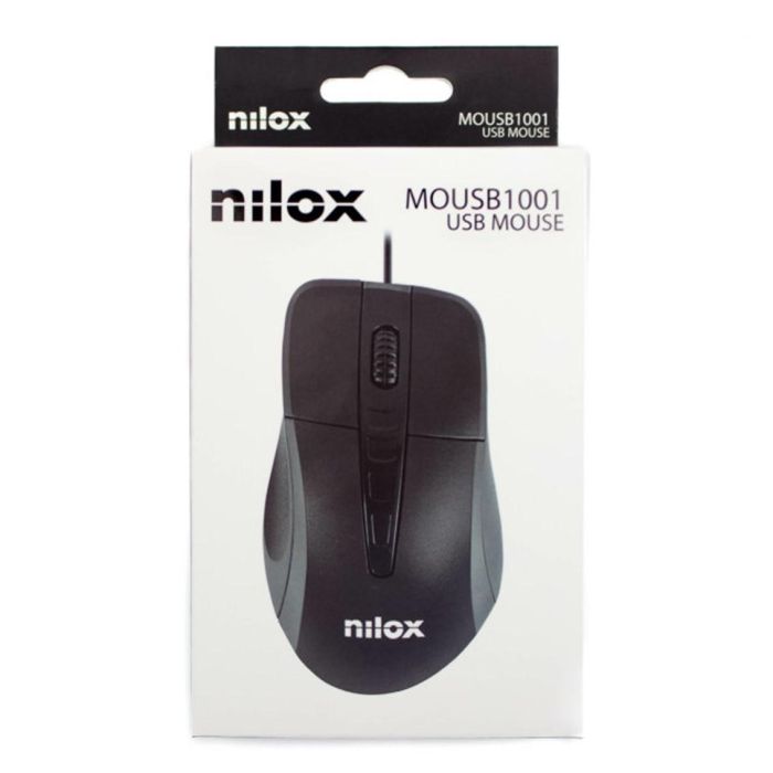 Ratón Óptico Nilox MOUSB1001 Negro 1000 dpi 3 Ratón Óptico Nilox MOUSB1001 Negro 1000 dpi 3