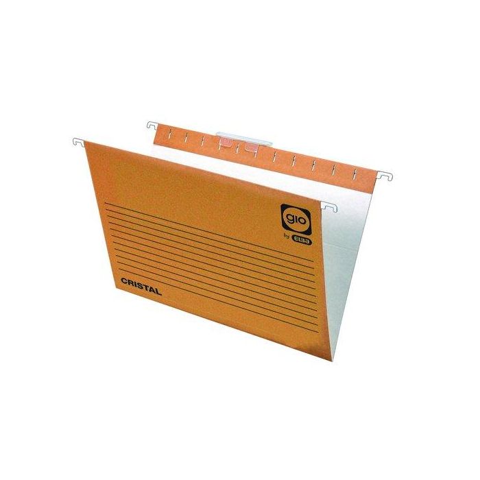 Carpeta Colgante Gio Cart.Cristal Visor Superior V Bicolor 240G Fº Paquete De 25 (42200/K20020)