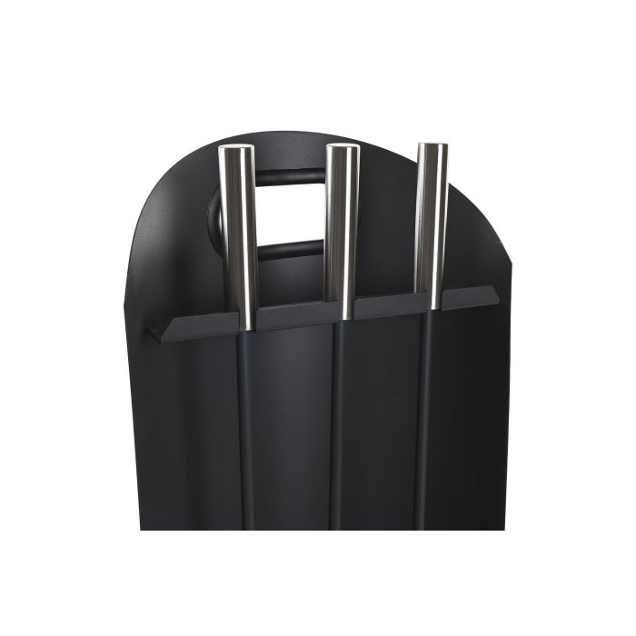 DKD Home Decor Chimenea Moderno Negro Acero Inox Set de 3 Piezas 2 x 11 x 51 cm 1