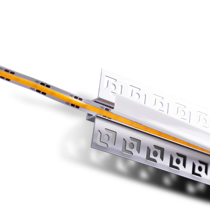 Perfil de Aluminio para Empotrar Escayola/Pladur Tira Led 9mm 1M con difusor Opal 2