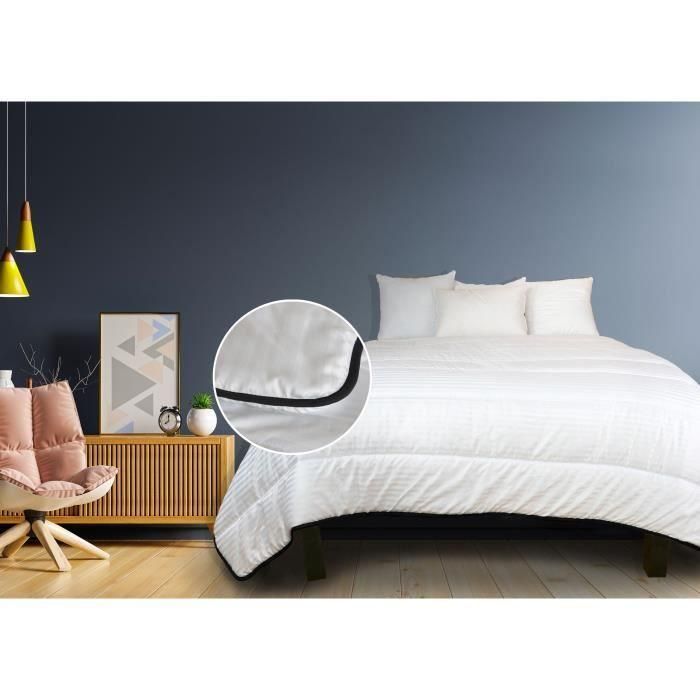 Abeil Edredón Hotel Comfort para invierno, extra cálido de microfibra con relleno 100% poliéster, 240 x 260 cm, negro, 400 gr/m² 2 Abeil Edredón Hotel Comfort para invierno, extra cálido de microfibra con relleno 100% poliéster, 240 x 260 cm, negro, 400 gr/m² 2