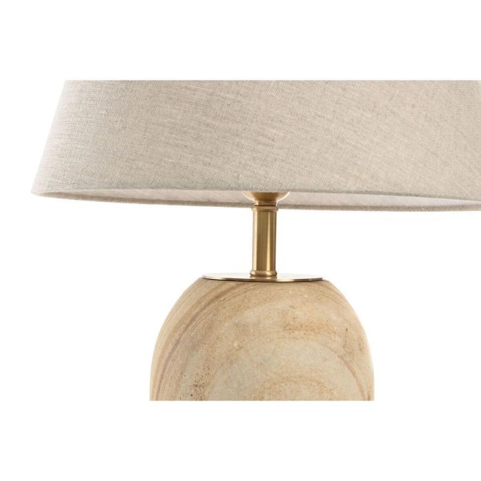 Lampara Sobremesa Item Home DKD Home Decor Natural Beige 36 x 52 x 36 cm 2