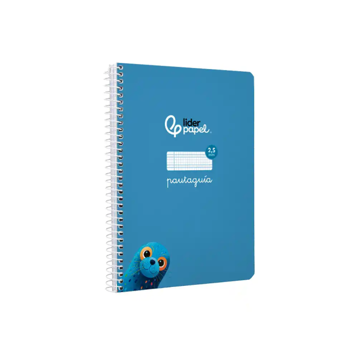Liderpapel Cuaderno Espiral A5 Pautaguía Tapa Blanda 40 Hojas 75gr Cuadro Pautado 2,5mm Color Azul 4