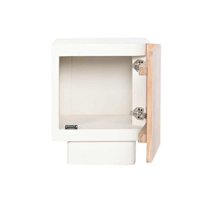 Mesita De Noche Scandi DKD Home Decor Natural Blanco 35 x 50 x 40 cm 6 Mesita De Noche Scandi DKD Home Decor Natural Blanco 35 x 50 x 40 cm 6