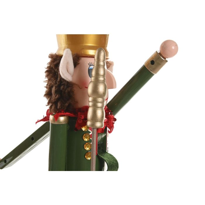 DKD Home Decor Figura Navidad Tradicional Elfo Cascanueces Multicolor Plástico Poliéster 10 x 54 x 11 cm (2 Unidades) 3