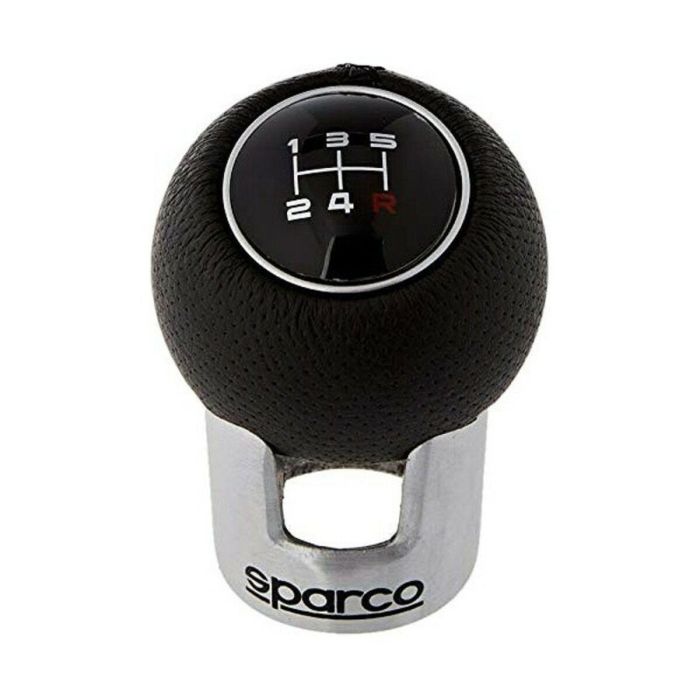 SPARCO SPC0105CH Pomo de Palanca de Cambios Lazio Cromado-Negro en Aluminio y Polipiel con Dibujo Intercambiable SPARCO SPC0105CH Pomo de Palanca de Cambios Lazio Cromado-Negro en Aluminio y Polipiel con Dibujo Intercambiable