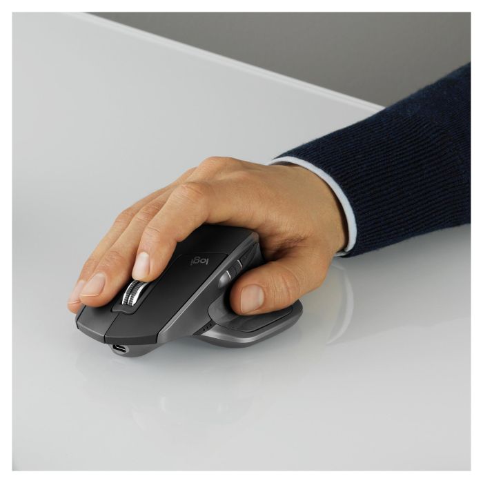 Logitech MX Master 2S Ratón Inalámbrico RF 2.4 GHz, 10 m, 200 - 4000 DPI, Batería Li-Po Recargable