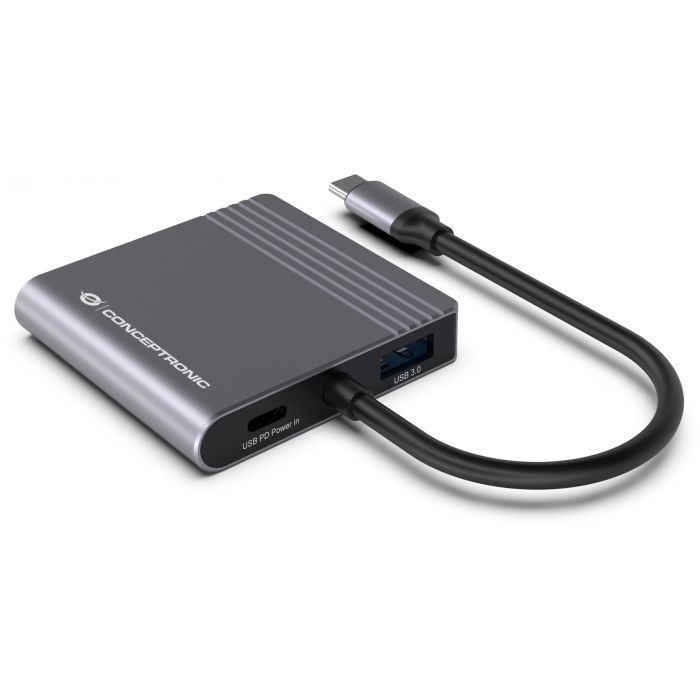 Conceptronic DONN13GR Hub USB Tipo C con HDMI, USB-C PD y USB 3.0 para MacBook, Chromebook y más, 4 en 1 8 Conceptronic DONN13GR Hub USB Tipo C con HDMI, USB-C PD y USB 3.0 para MacBook, Chromebook y más, 4 en 1 8