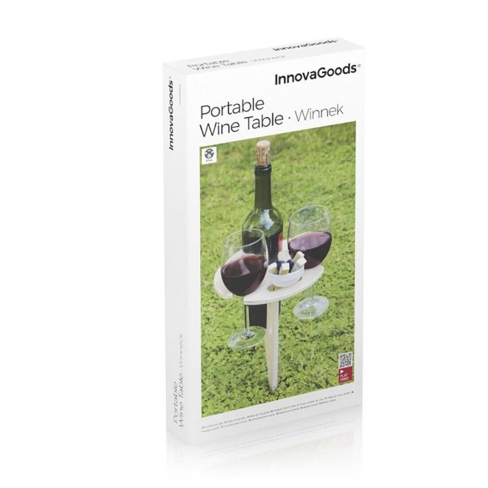 Mesa de Vino Plegable y Portátil para Exteriores Winnek InnovaGoods 1 Mesa de Vino Plegable y Portátil para Exteriores Winnek InnovaGoods 1