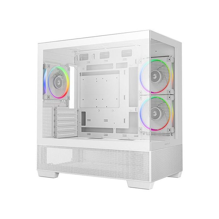 Deepcool CG380 3F WH Midi Tower PC Blanco ITX Micro ATX Ventana Iluminación RGB 1