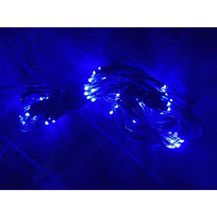 DKD Home Decor Luces de Navidad Modernas LED Azules con 100 Bombillas, Cable 300 cm, Apta para Exterior IP44 2 DKD Home Decor Luces de Navidad Modernas LED Azules con 100 Bombillas, Cable 300 cm, Apta para Exterior IP44 2